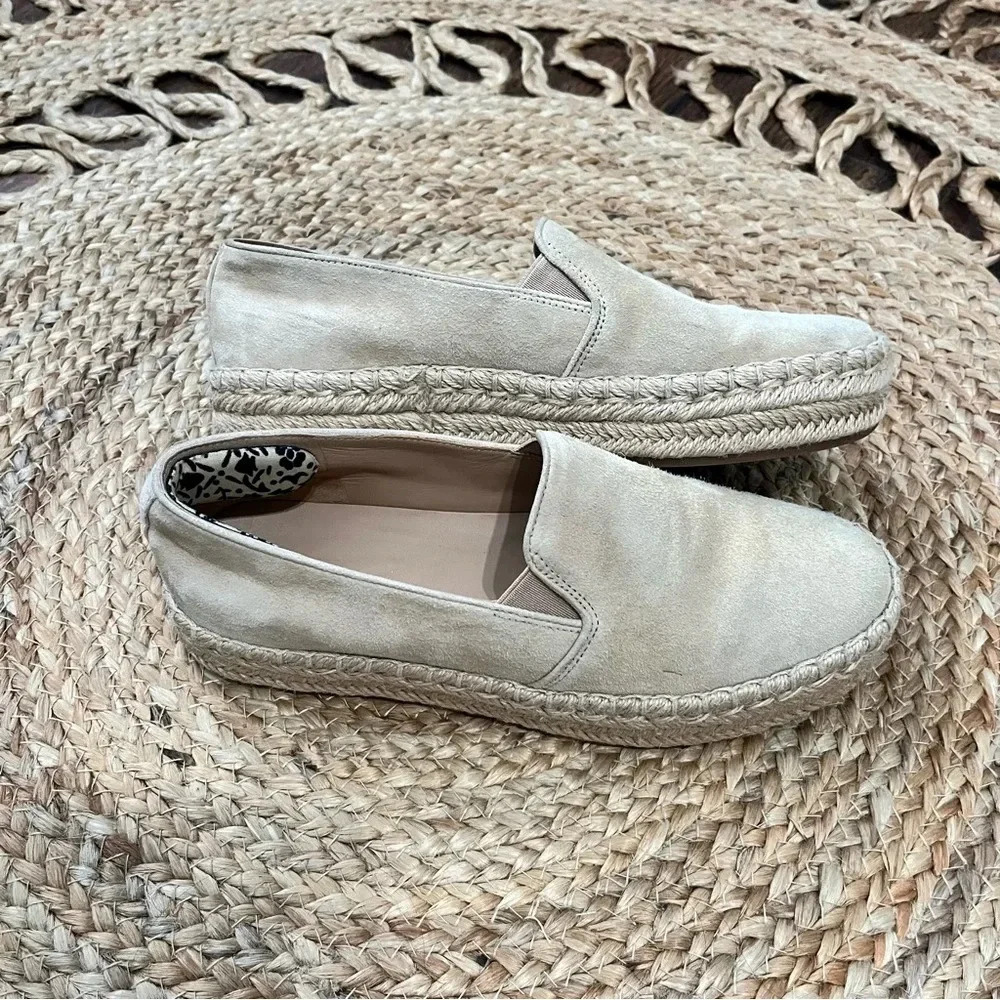 Vince - Upton Womens Jute Canvas Slip On Espadrilles 6.5